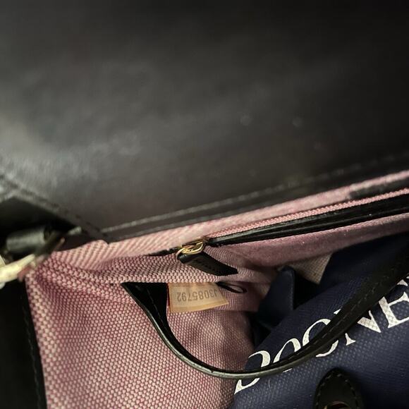 Dooney & Bourke Janine Croc Embossed Leather Satchel Purse Black Top Handles NWT - Picture 12 of 16